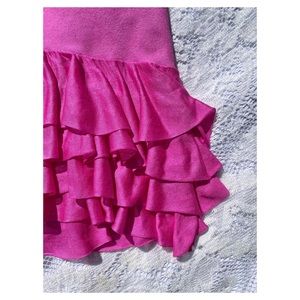 Black Label Ralph Lauren Pink Silk Ruffle Skirt NWT